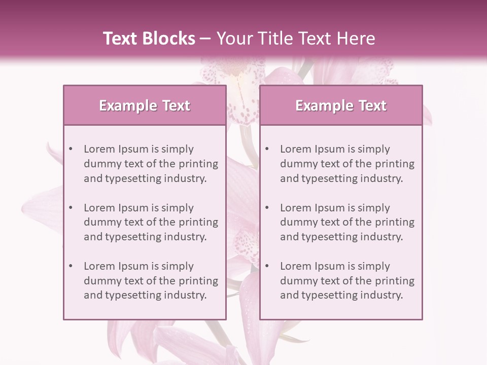 Photography Floral Object PowerPoint Template