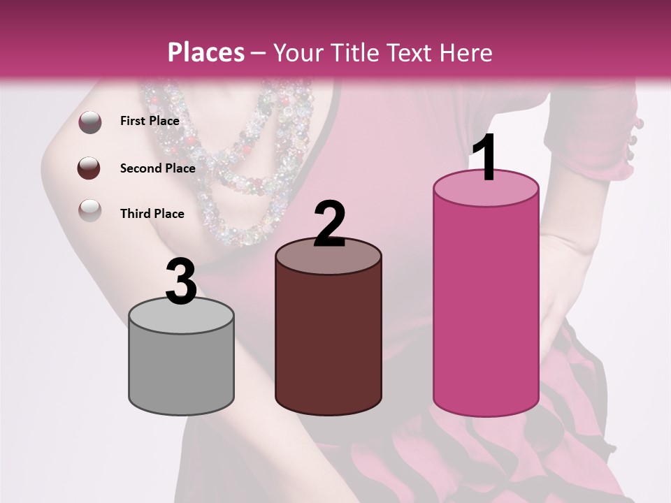 Girl Studio Pose PowerPoint Template