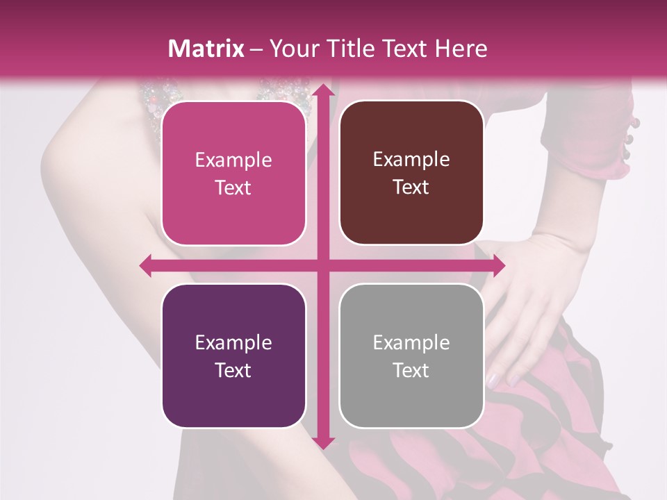 Girl Studio Pose PowerPoint Template