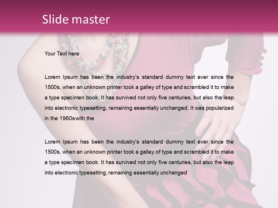 Girl Studio Pose PowerPoint Template