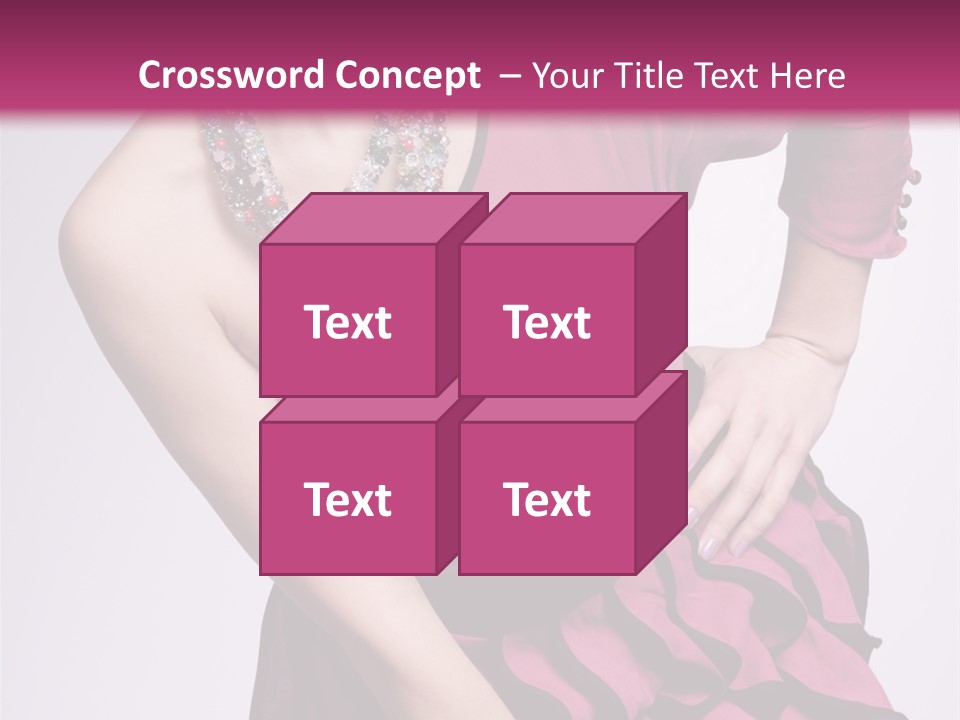 Girl Studio Pose PowerPoint Template