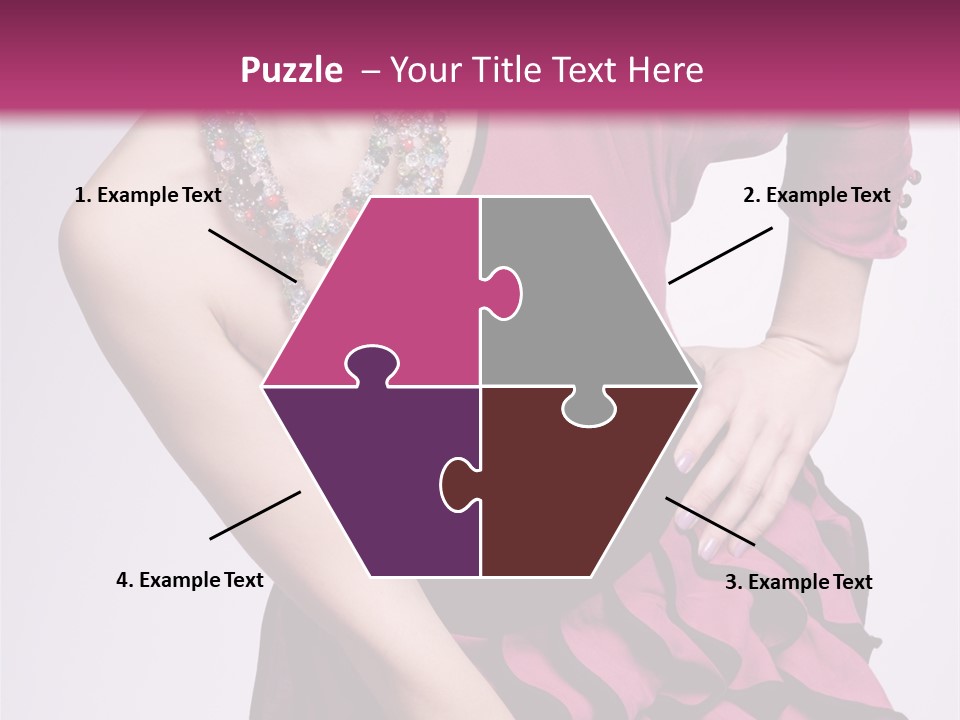 Girl Studio Pose PowerPoint Template