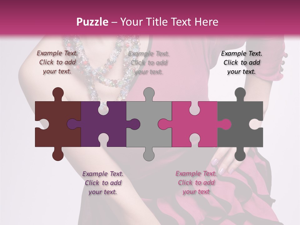 Girl Studio Pose PowerPoint Template