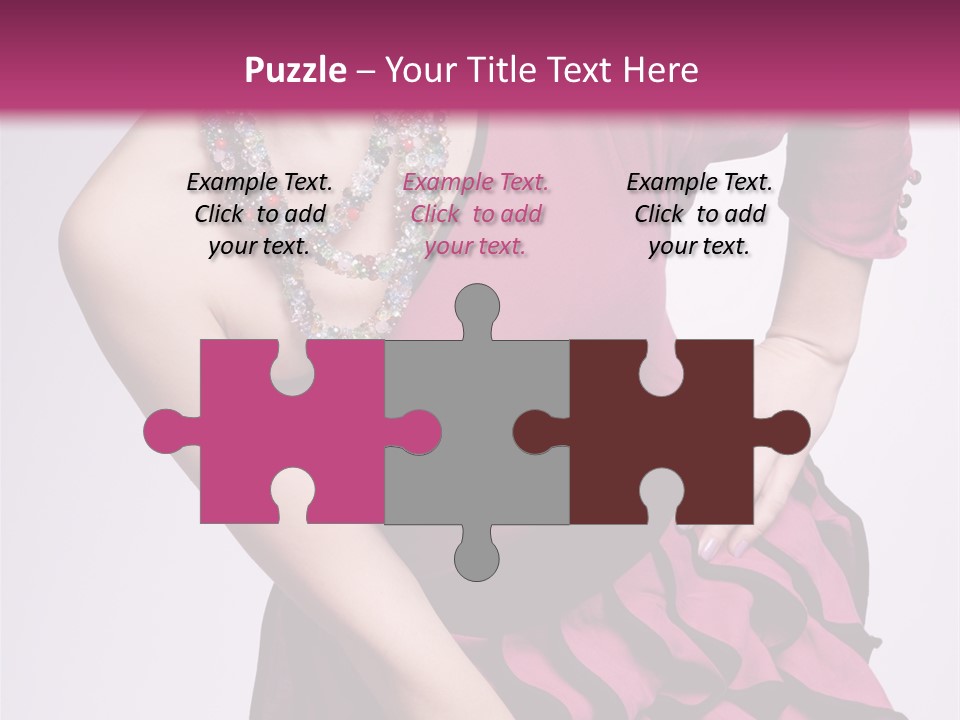 Girl Studio Pose PowerPoint Template