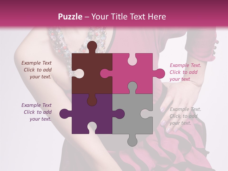 Girl Studio Pose PowerPoint Template