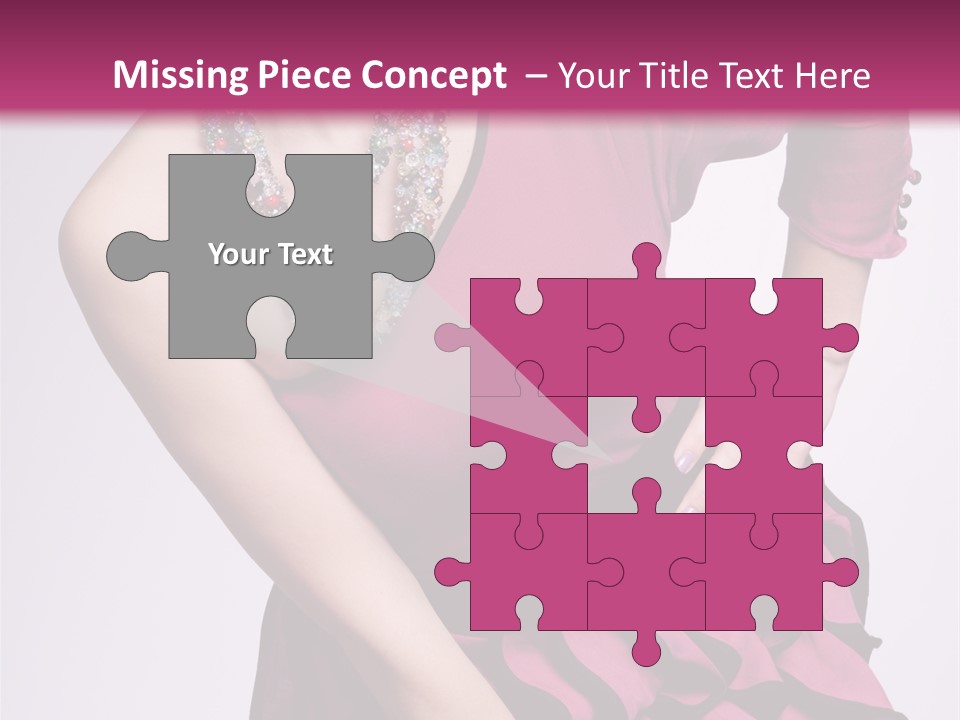 Girl Studio Pose PowerPoint Template