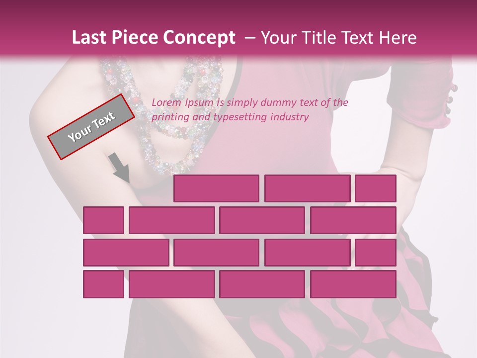 Girl Studio Pose PowerPoint Template