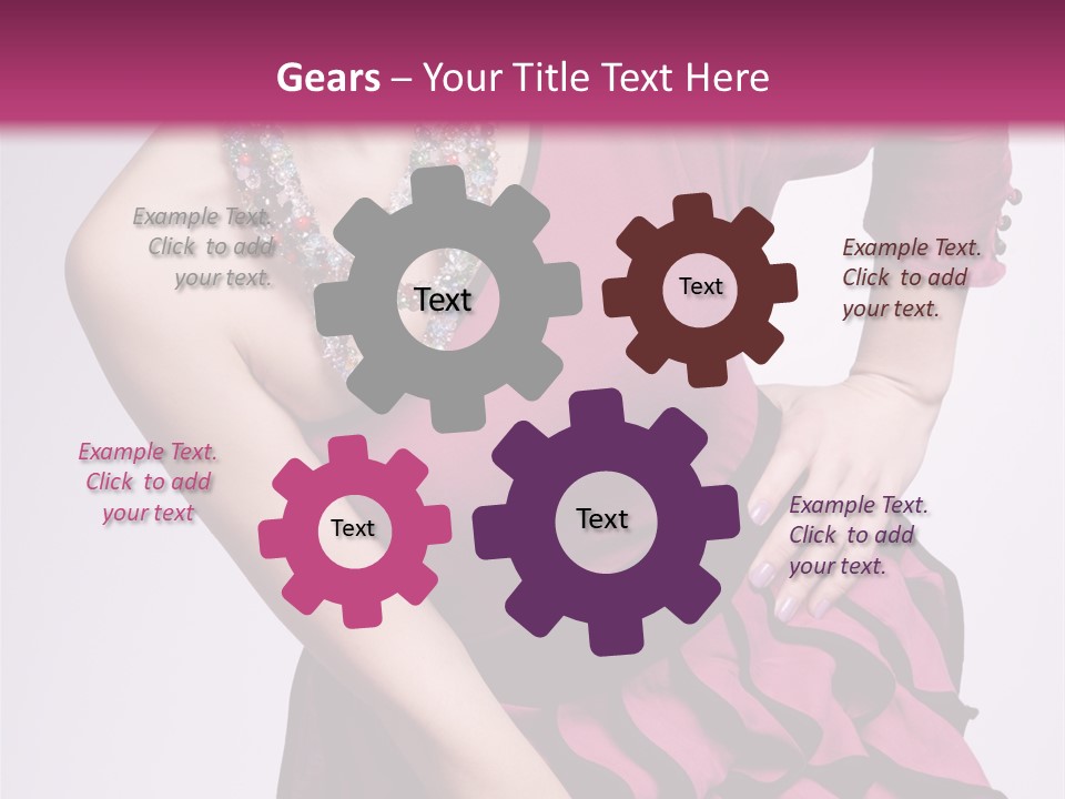 Girl Studio Pose PowerPoint Template