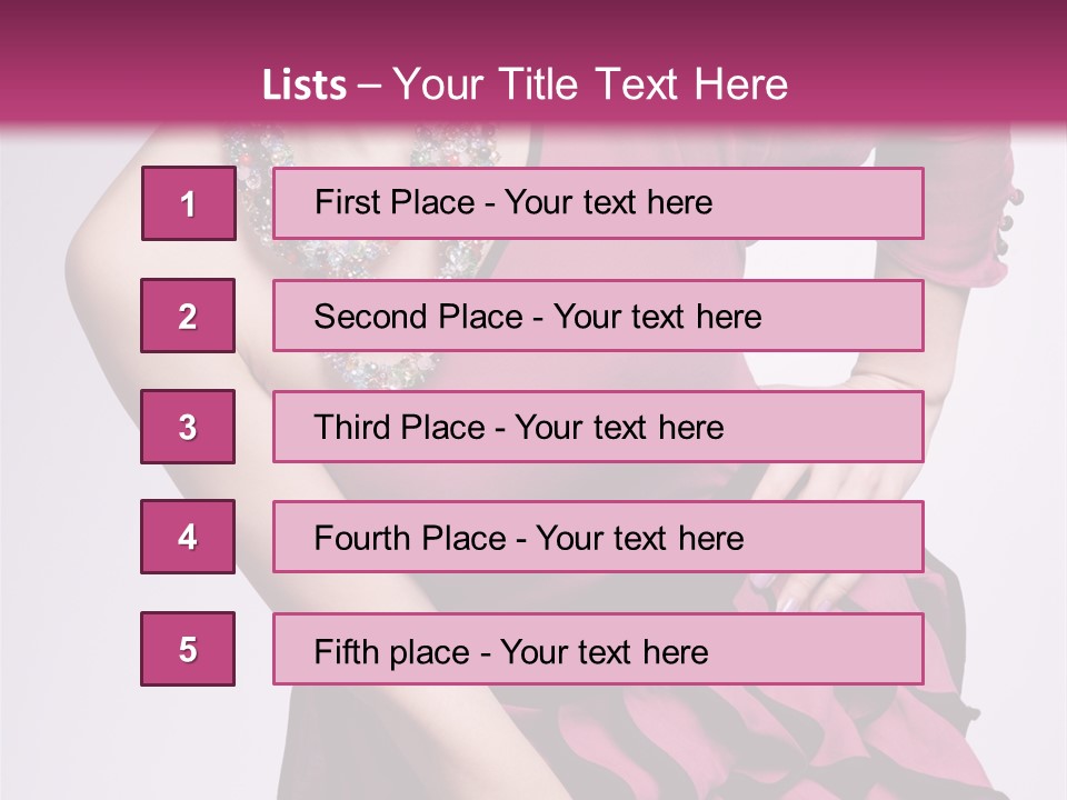 Girl Studio Pose PowerPoint Template