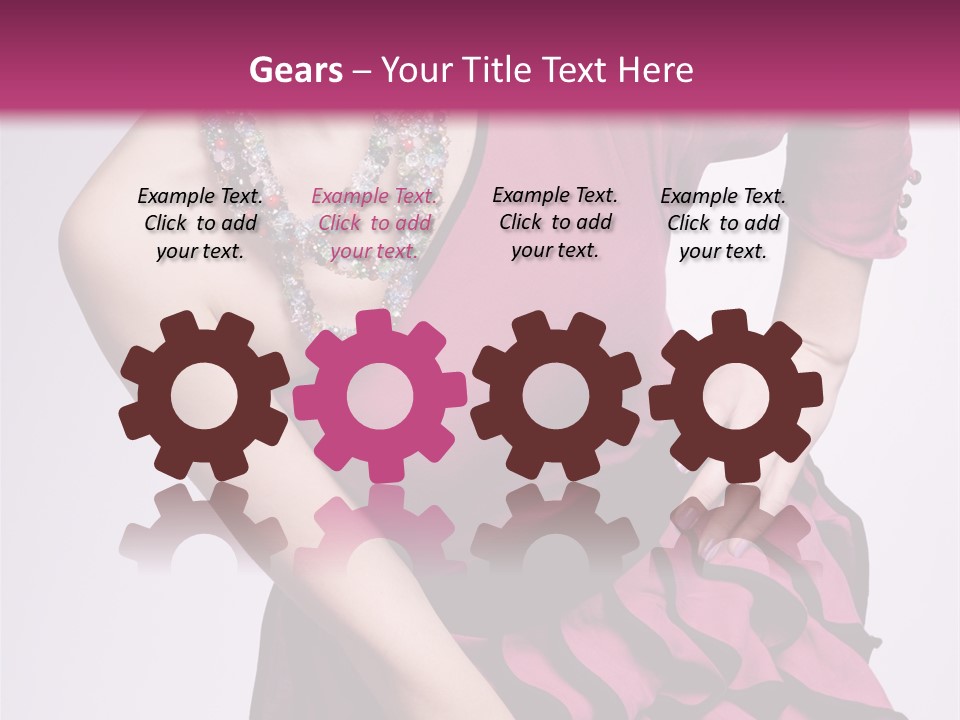 Girl Studio Pose PowerPoint Template