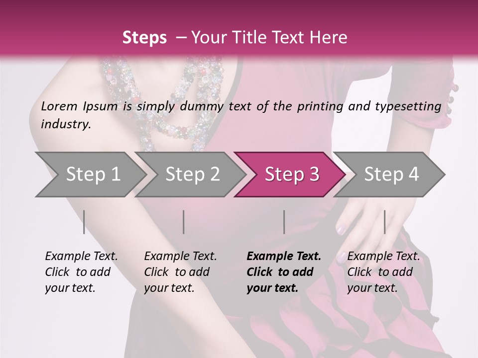 Girl Studio Pose PowerPoint Template