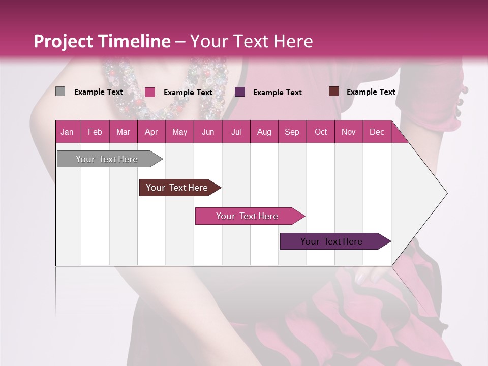 Girl Studio Pose PowerPoint Template