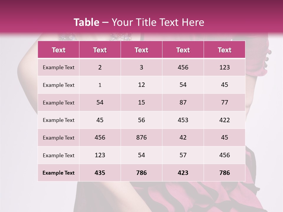 Girl Studio Pose PowerPoint Template