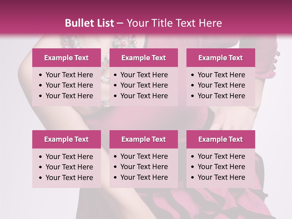 Girl Studio Pose PowerPoint Template