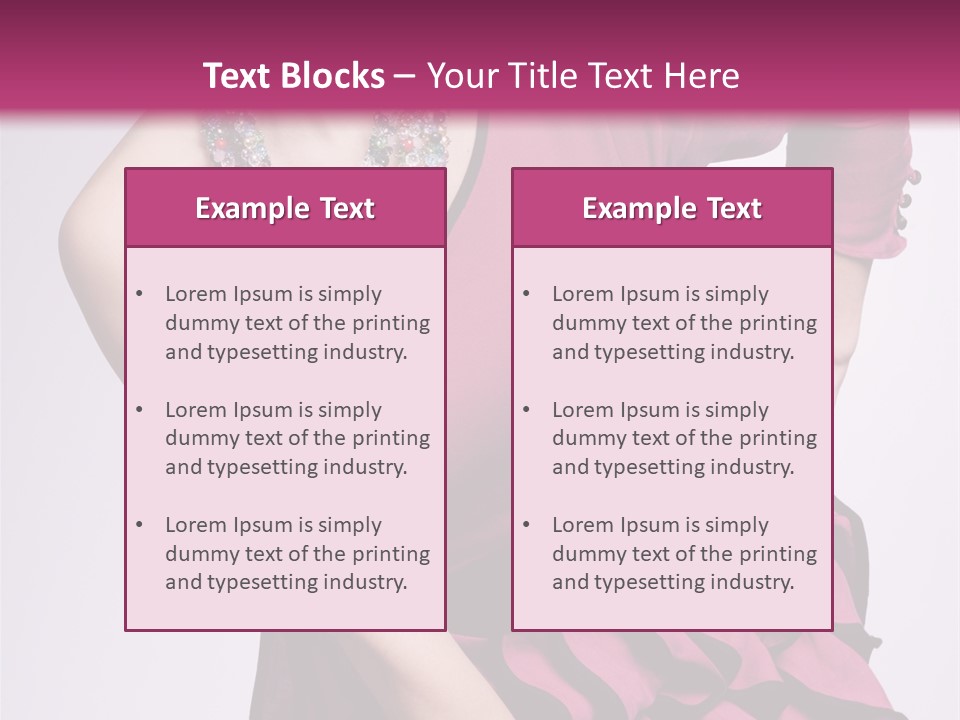 Girl Studio Pose PowerPoint Template