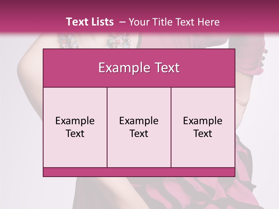 Girl Studio Pose PowerPoint Template