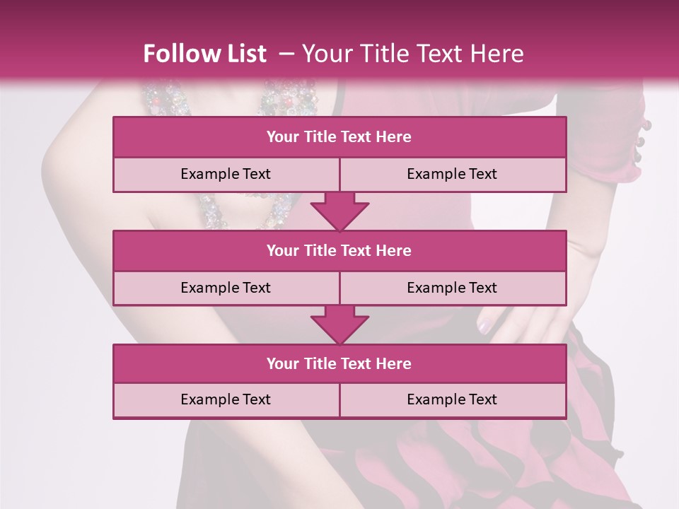 Girl Studio Pose PowerPoint Template