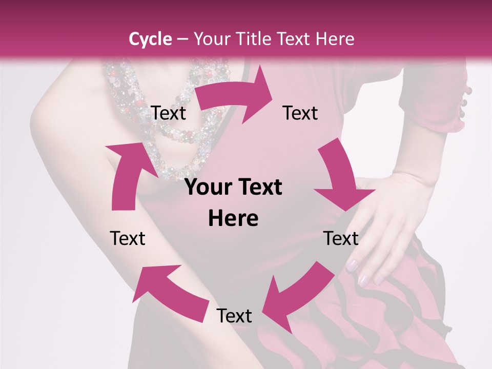 Girl Studio Pose PowerPoint Template