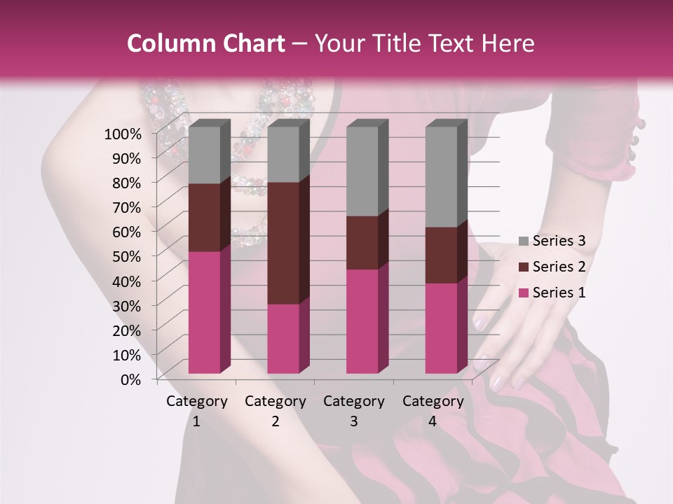 Girl Studio Pose PowerPoint Template