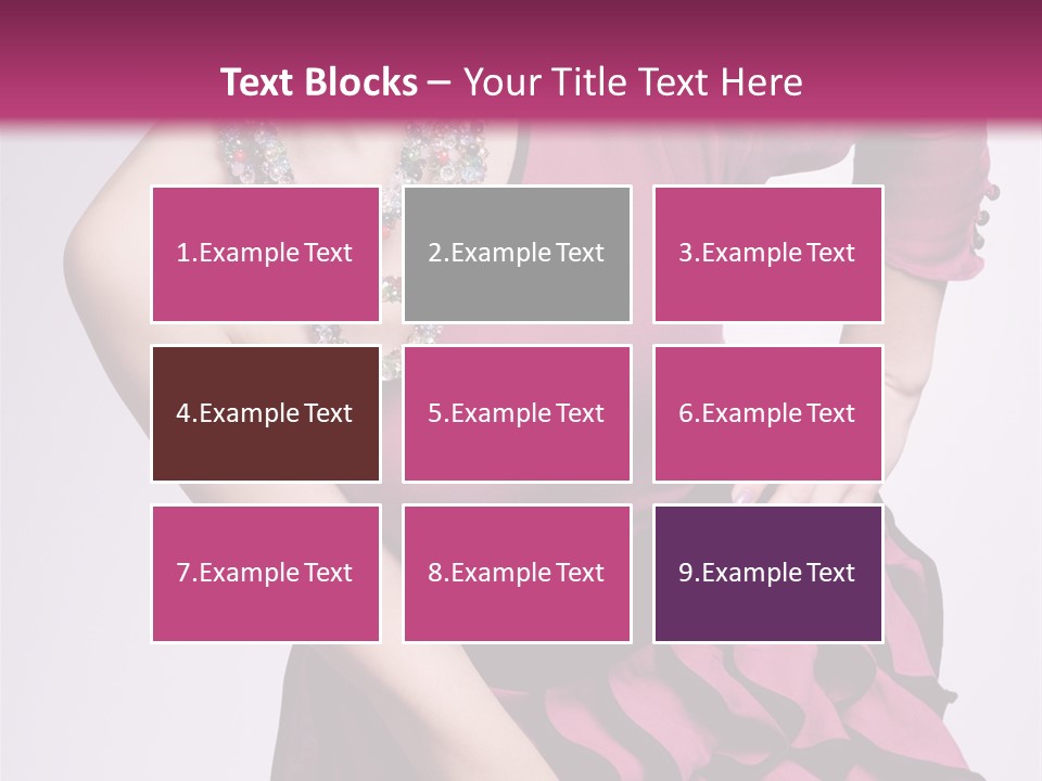 Girl Studio Pose PowerPoint Template