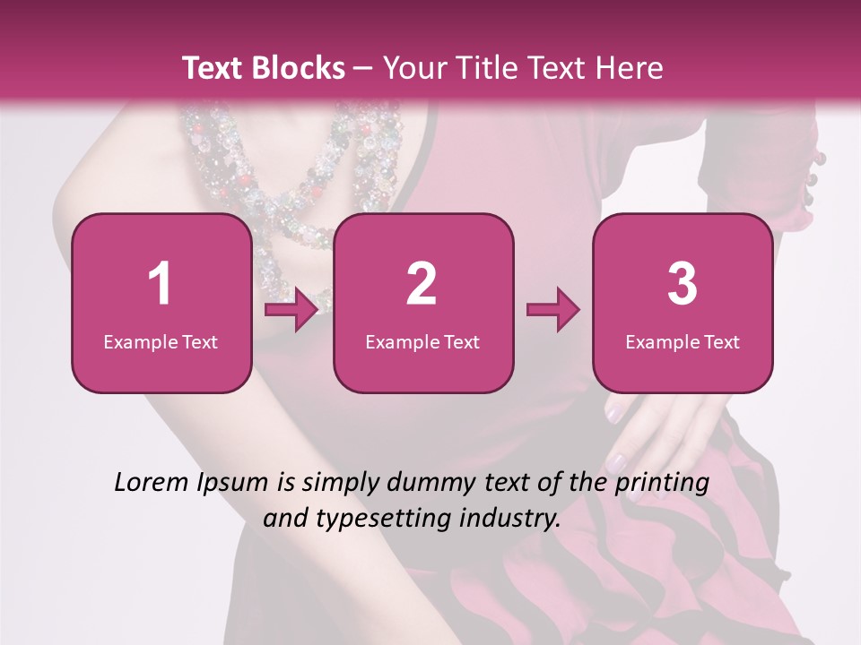 Girl Studio Pose PowerPoint Template