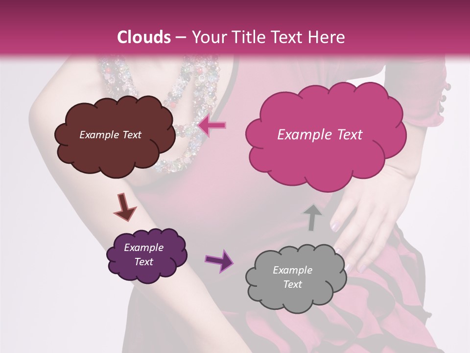 Girl Studio Pose PowerPoint Template