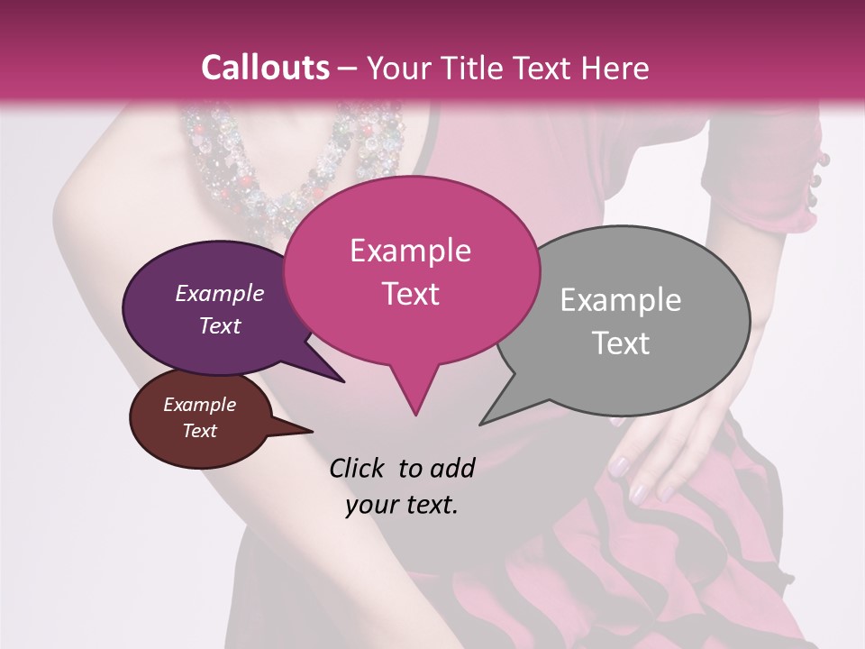 Girl Studio Pose PowerPoint Template