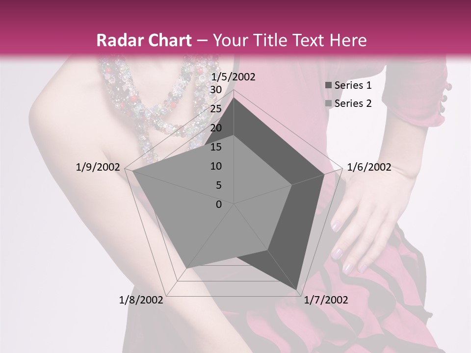 Girl Studio Pose PowerPoint Template