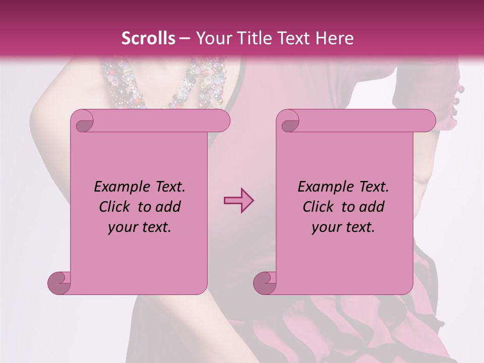 Girl Studio Pose PowerPoint Template