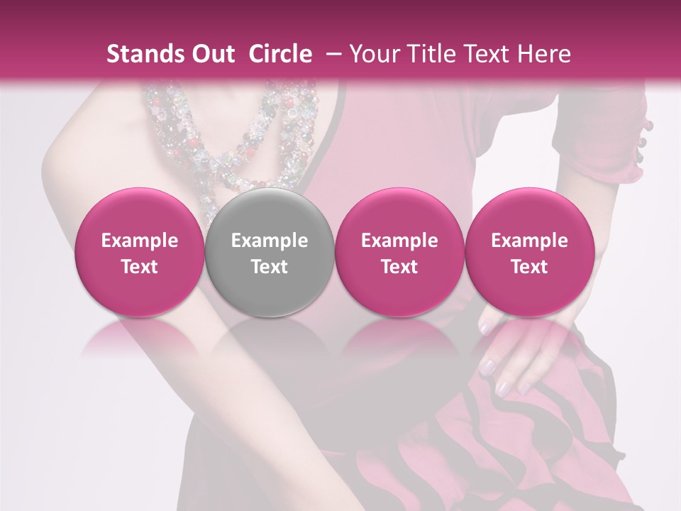 Girl Studio Pose PowerPoint Template