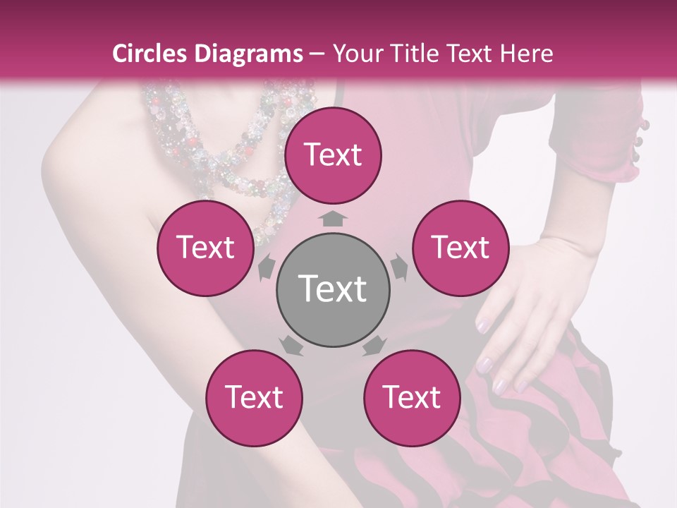 Girl Studio Pose PowerPoint Template