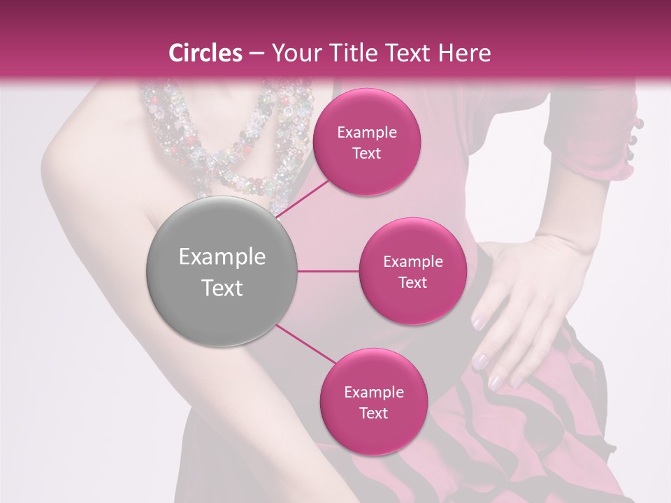 Girl Studio Pose PowerPoint Template