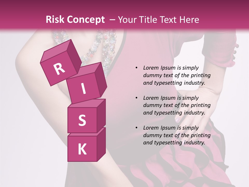 Girl Studio Pose PowerPoint Template