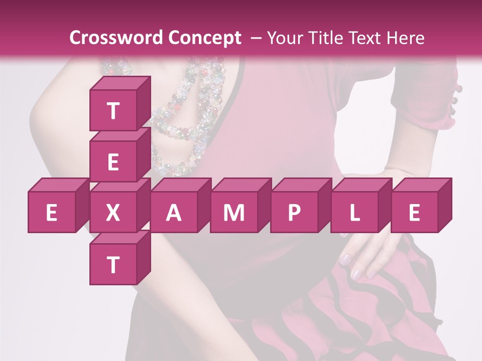 Girl Studio Pose PowerPoint Template