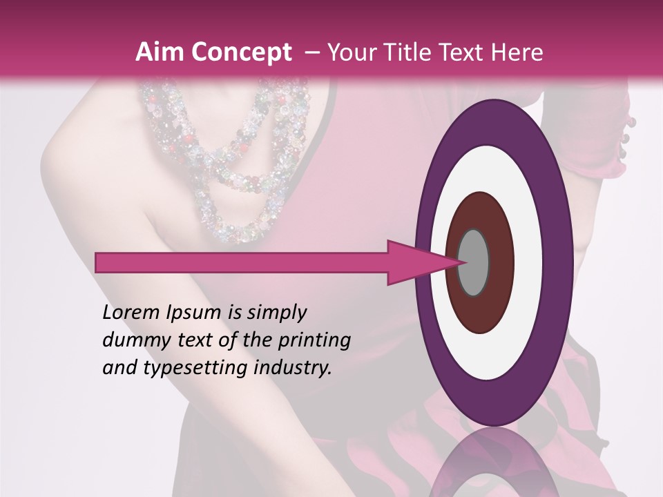 Girl Studio Pose PowerPoint Template