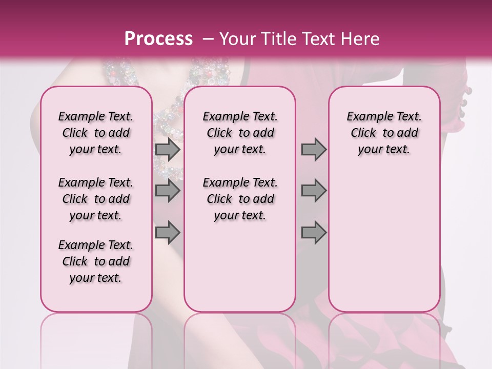 Girl Studio Pose PowerPoint Template