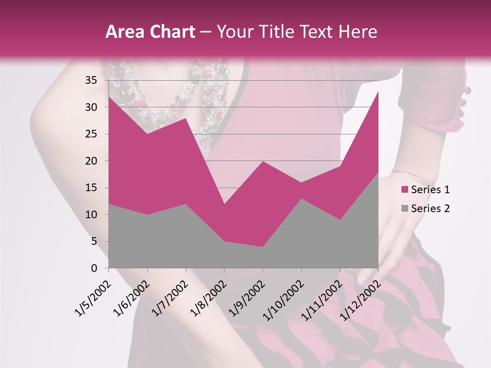 Girl Studio Pose PowerPoint Template