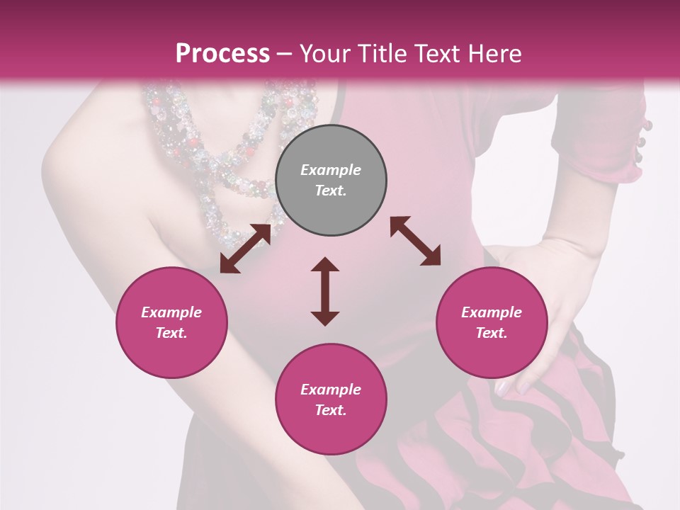 Girl Studio Pose PowerPoint Template