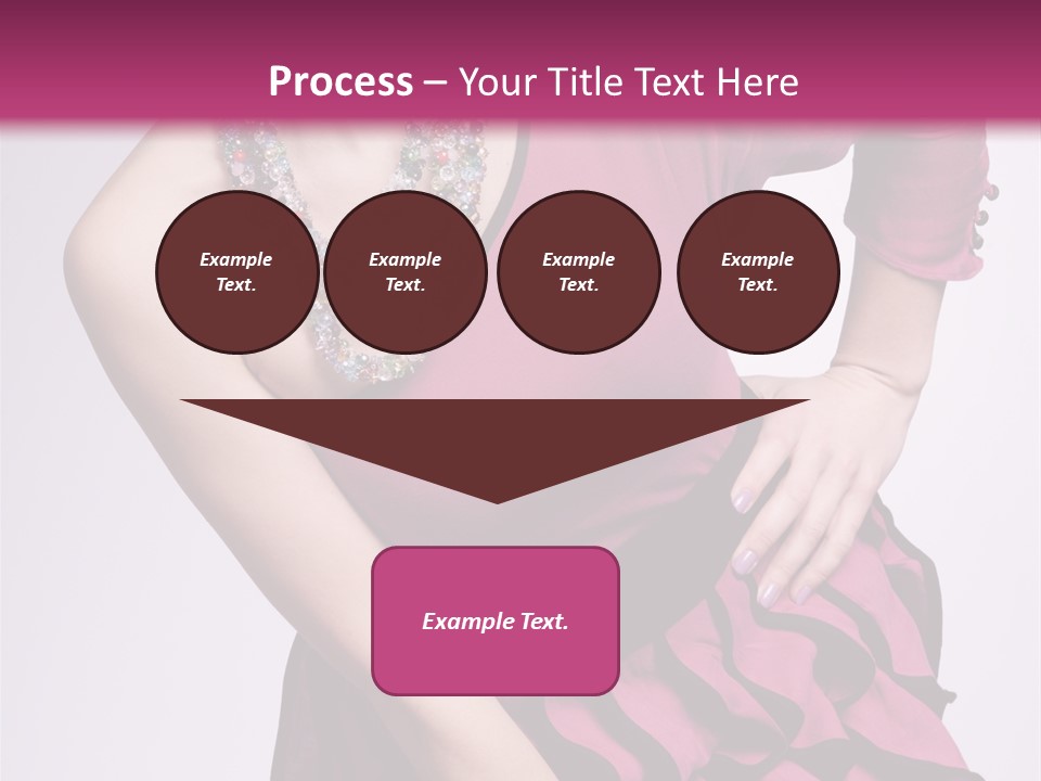 Girl Studio Pose PowerPoint Template