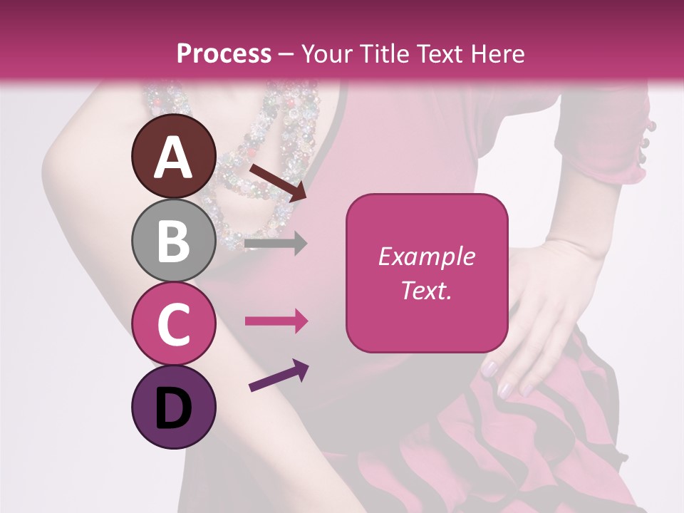 Girl Studio Pose PowerPoint Template