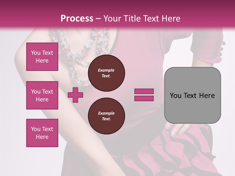 Girl Studio Pose PowerPoint Template