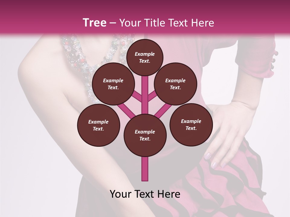 Girl Studio Pose PowerPoint Template