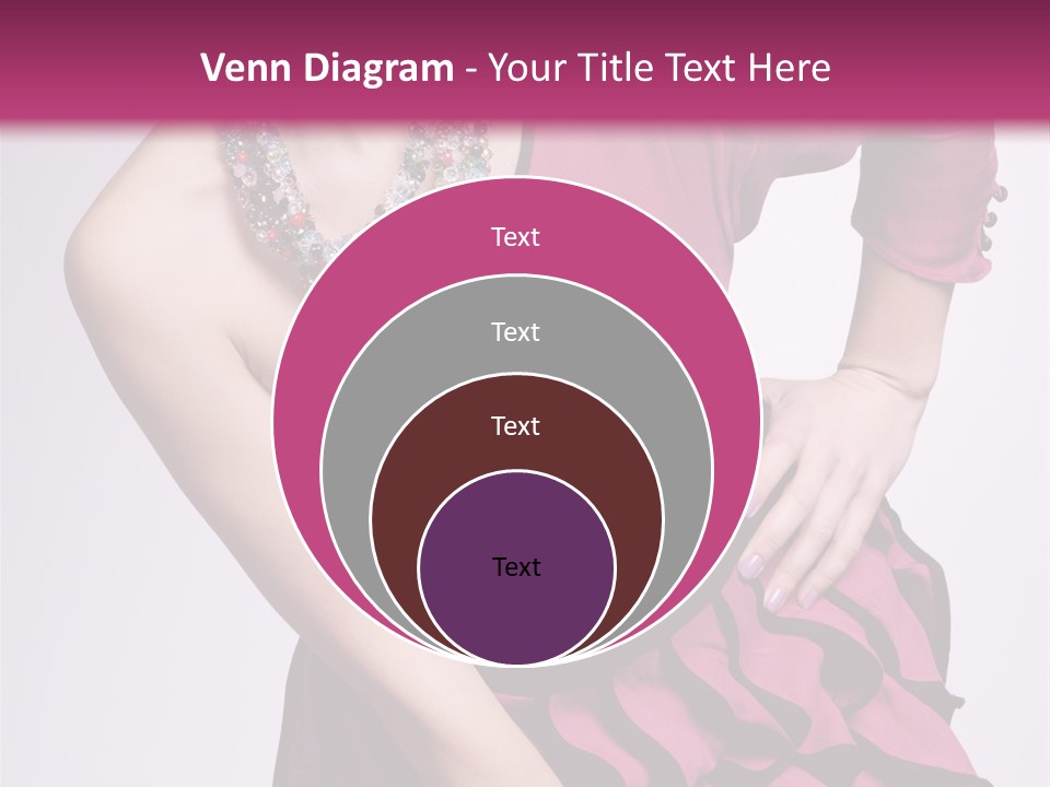 Girl Studio Pose PowerPoint Template