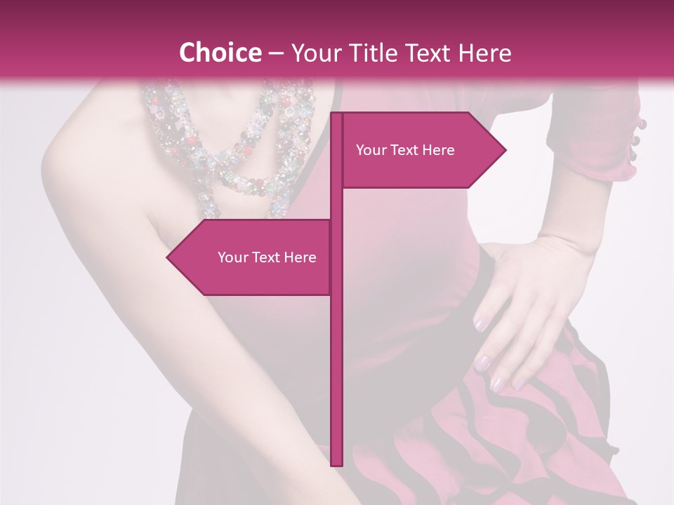 Girl Studio Pose PowerPoint Template