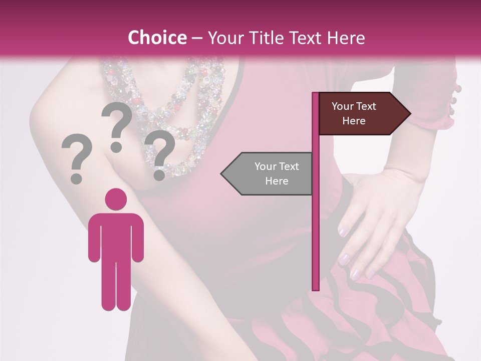 Girl Studio Pose PowerPoint Template