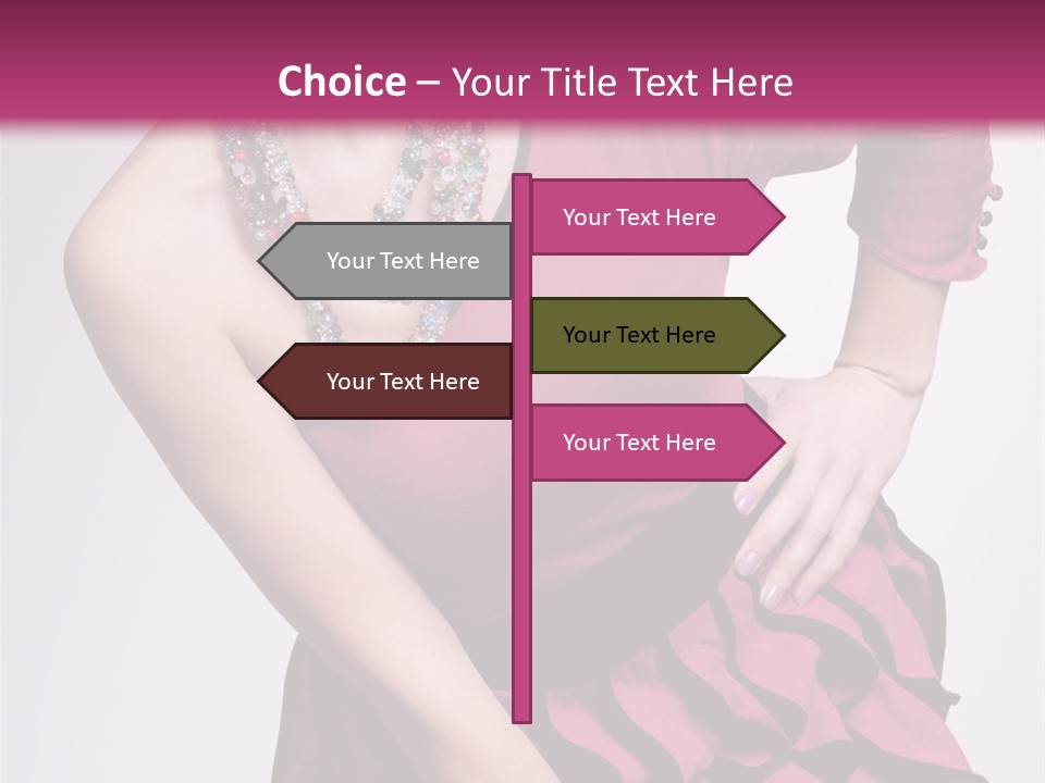 Girl Studio Pose PowerPoint Template