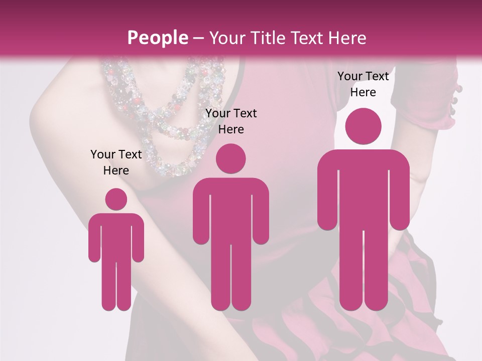 Girl Studio Pose PowerPoint Template