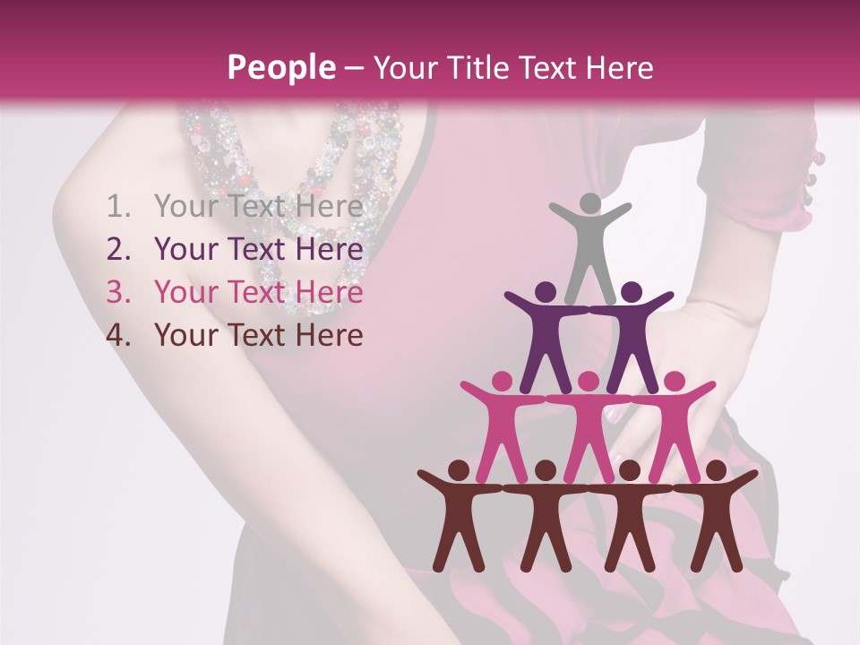 Girl Studio Pose PowerPoint Template