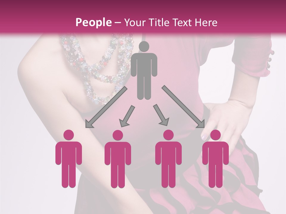 Girl Studio Pose PowerPoint Template