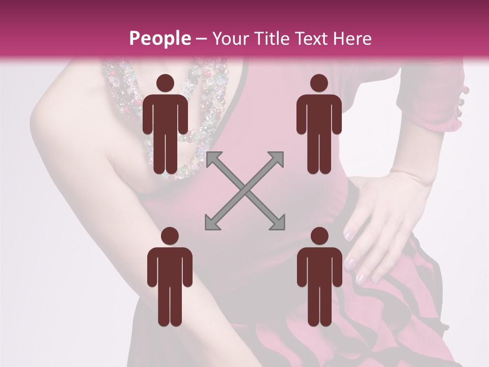 Girl Studio Pose PowerPoint Template